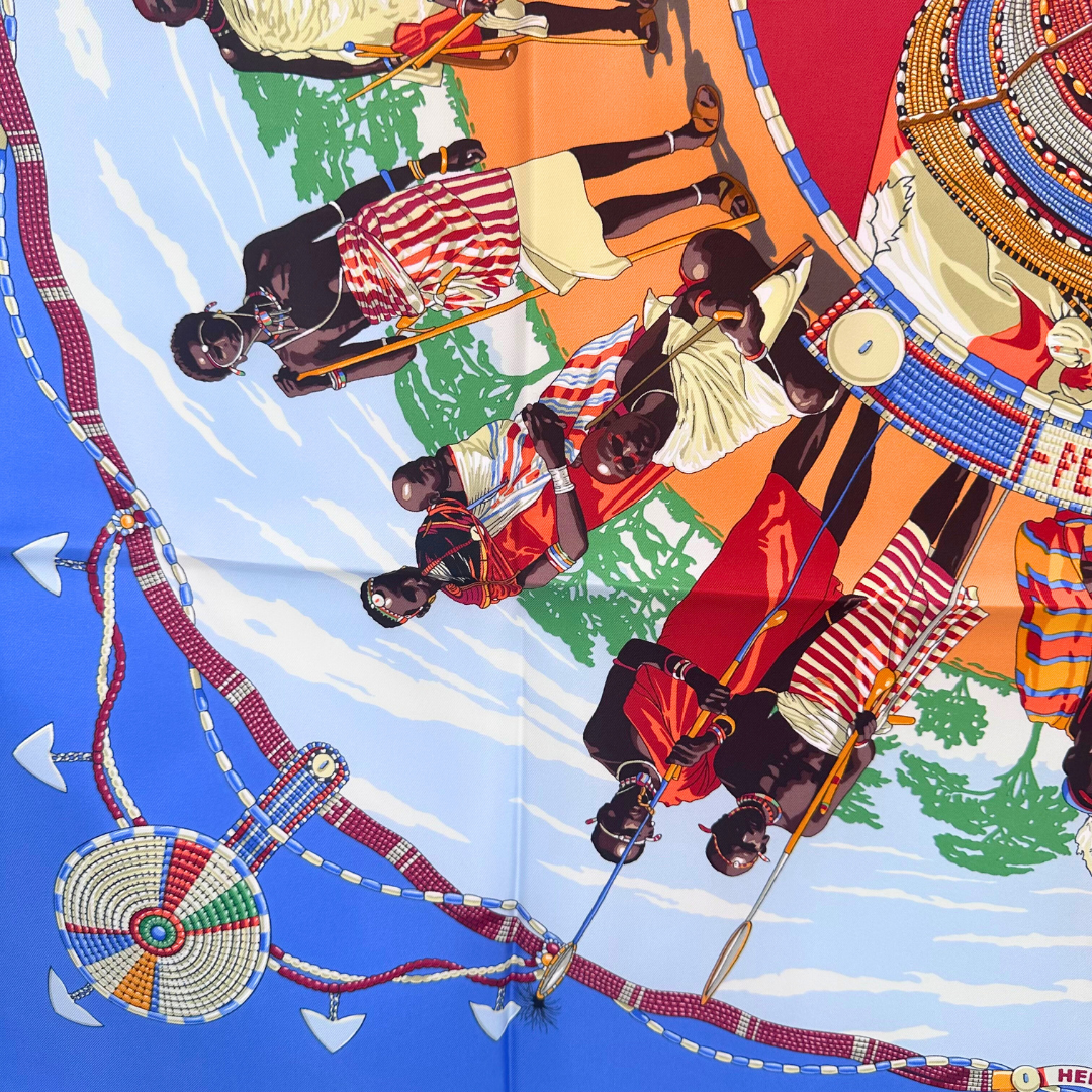 Hermes Silk Scarf Perles du Kenya