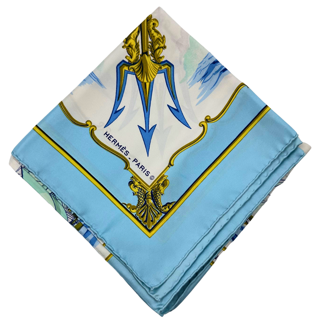 Hermes Silk Scarf La Marine en Bois by Hugo Grygkar