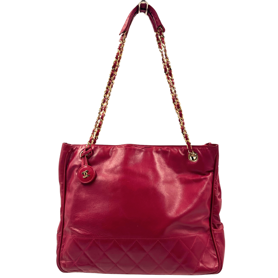 Chanel Lambskin Quilted Tote