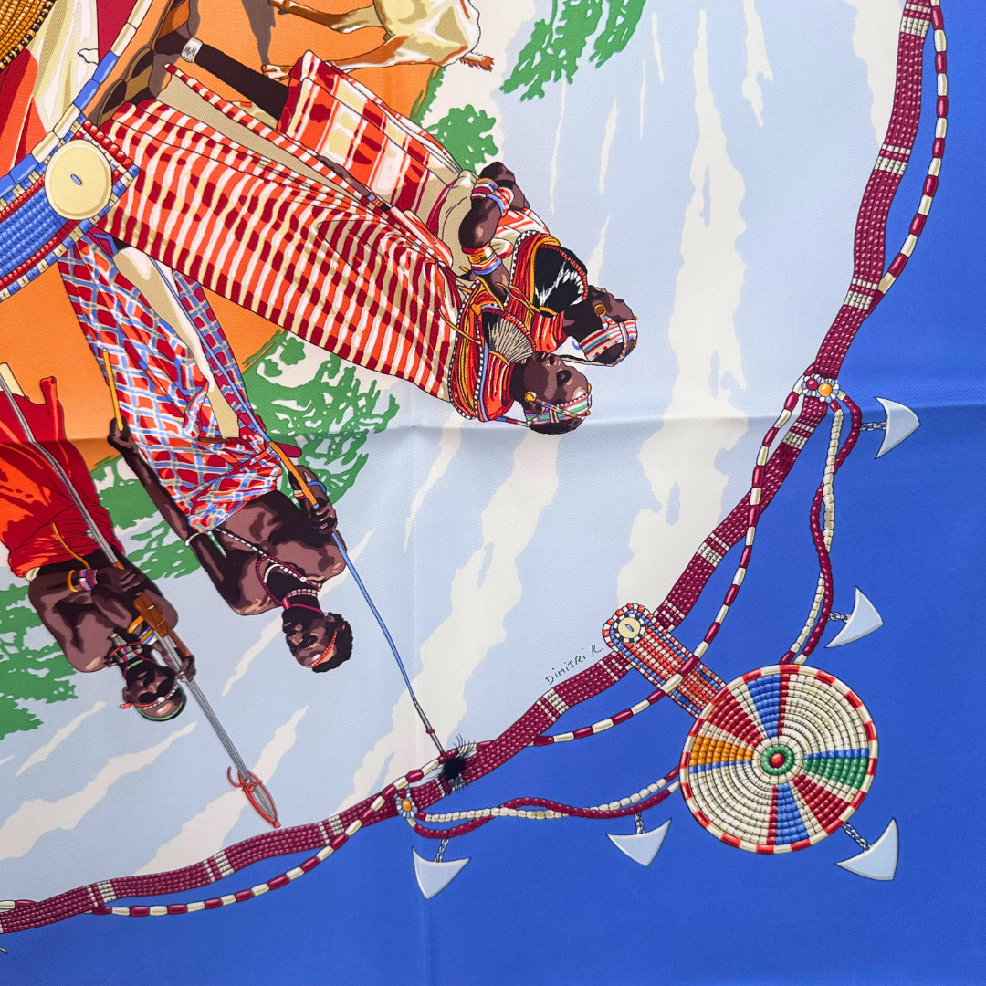 Hermes Silk Scarf Perles du Kenya