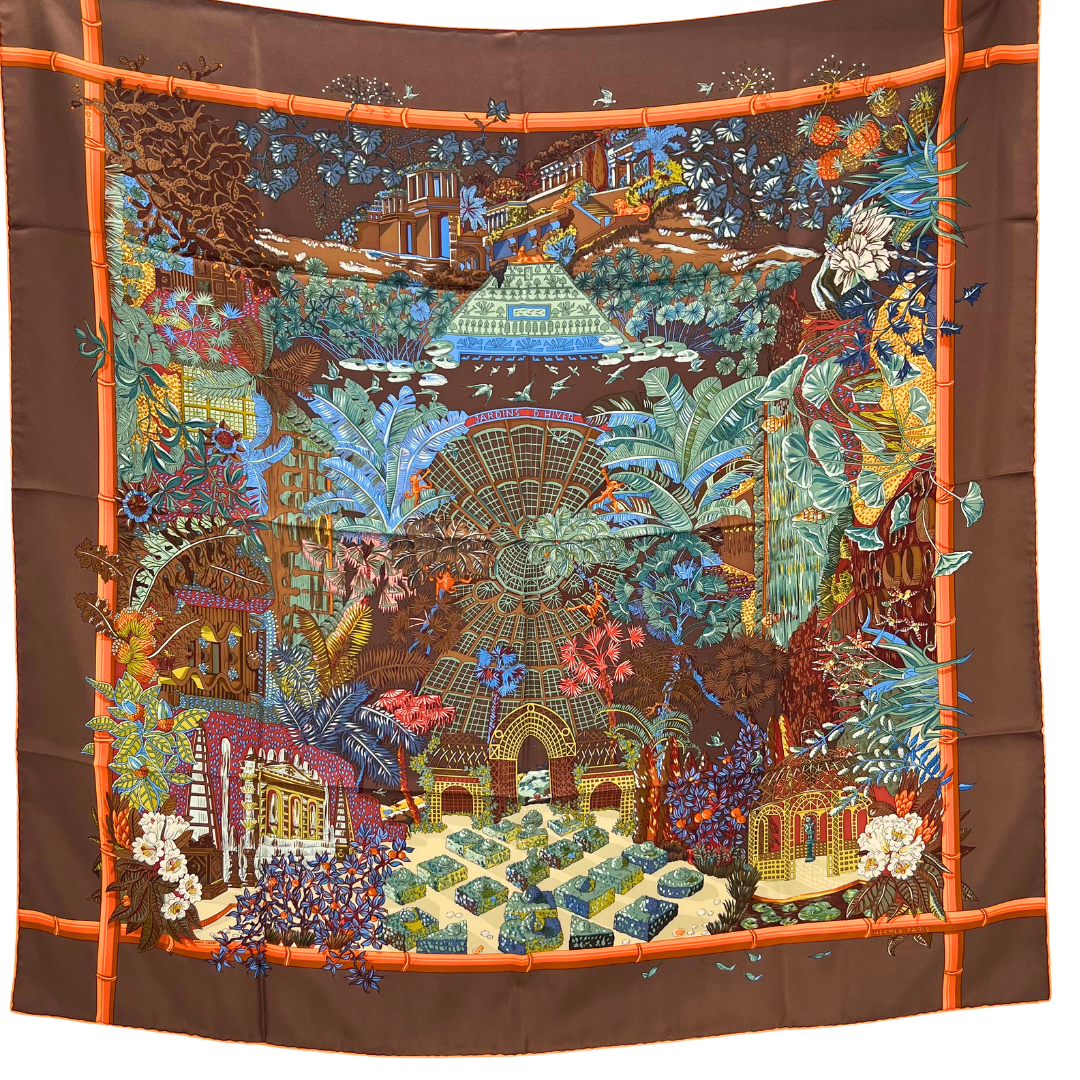 Jardins d'Hiver Hermes Scarf by Annie Faivre