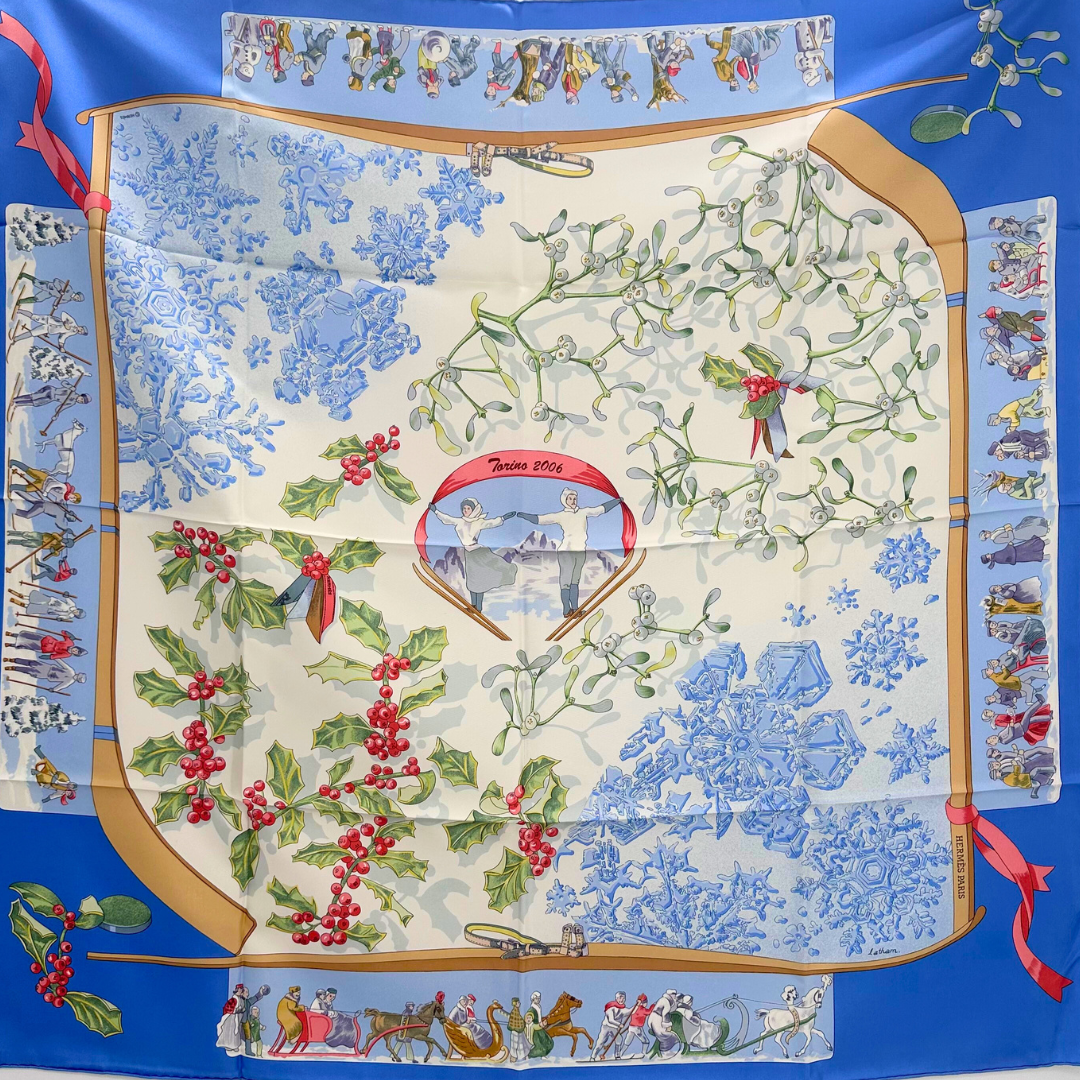 Hermes Scarf Neige D'Antan Torino 2006 by Caty Latham