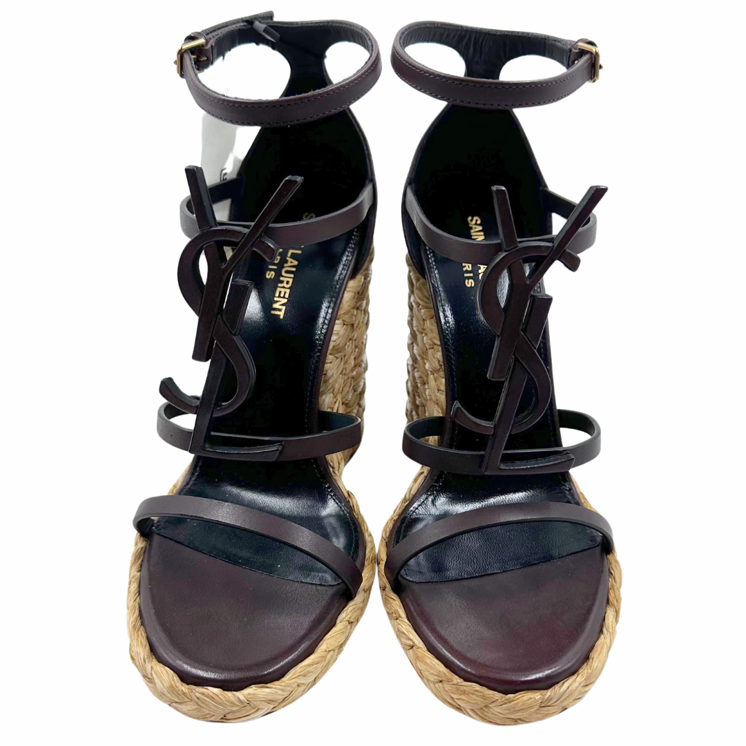 YSL Brown Leather Sandals