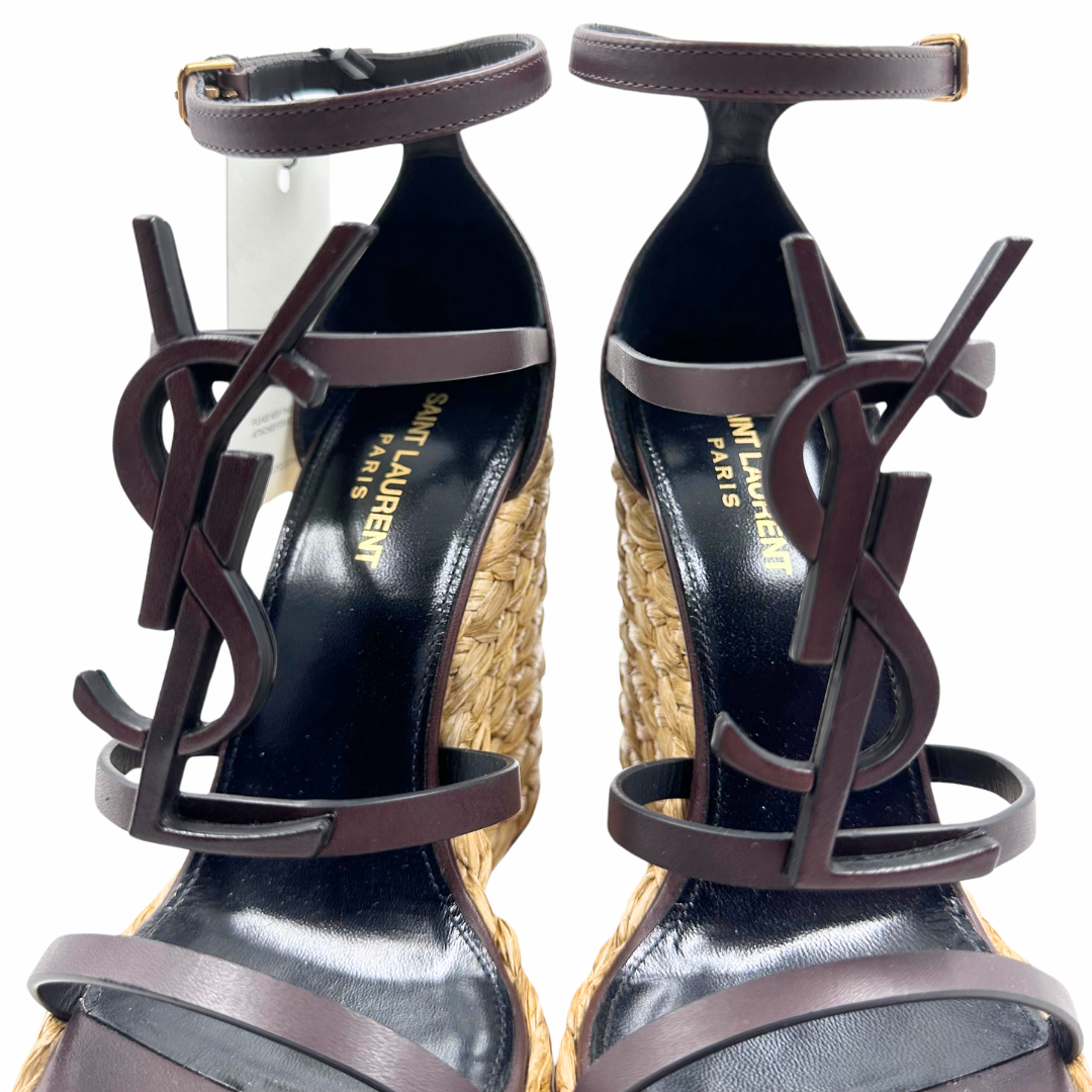 YSL Brown Leather Sandals