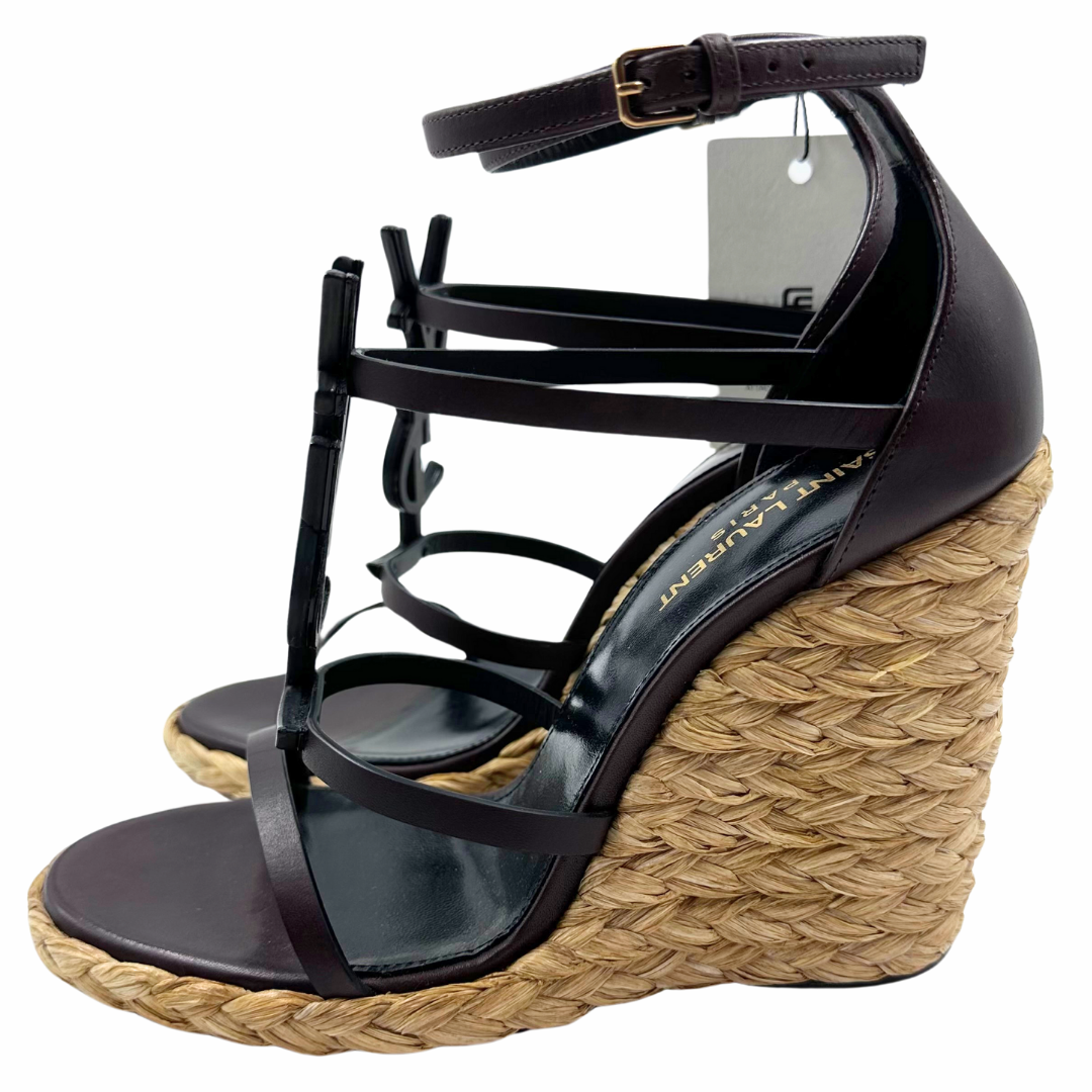 YSL Brown Leather Sandals