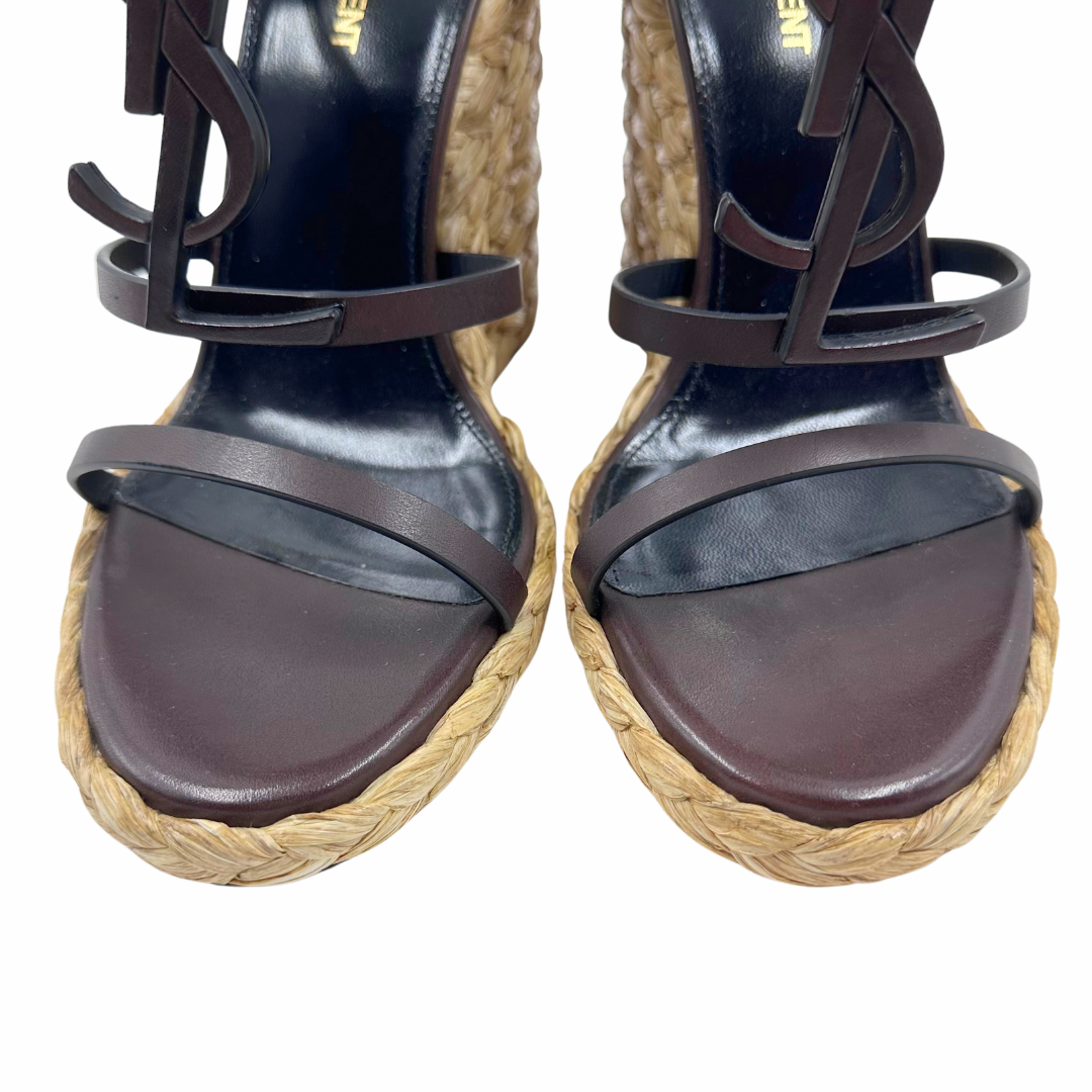 YSL Brown Leather Sandals