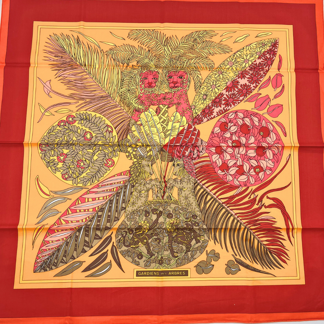 Hermes Scarf Gardiens des Arbres by Annie Faivre