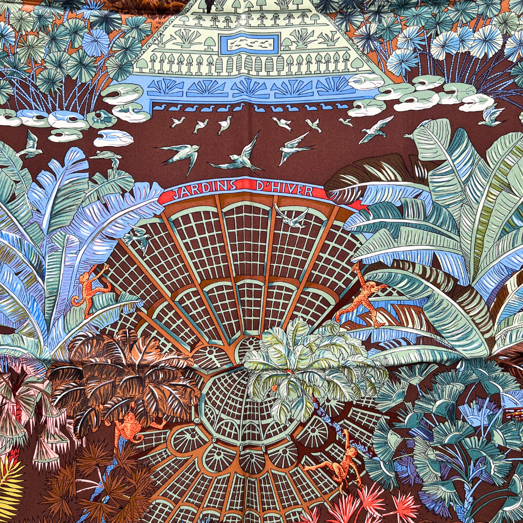 Jardins d'Hiver Hermes Scarf by Annie Faivre