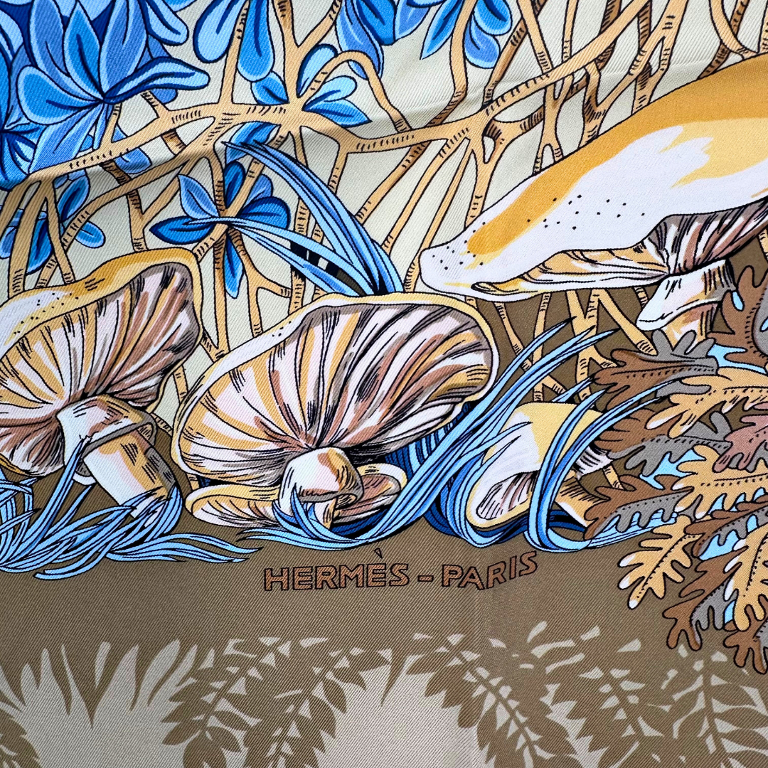 Hermes Scarf L'Ile Deserte by Annie Faivre