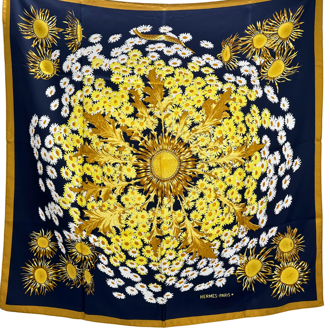 Fleurs et Carlines Hermes Scarf by Rybaltchenko