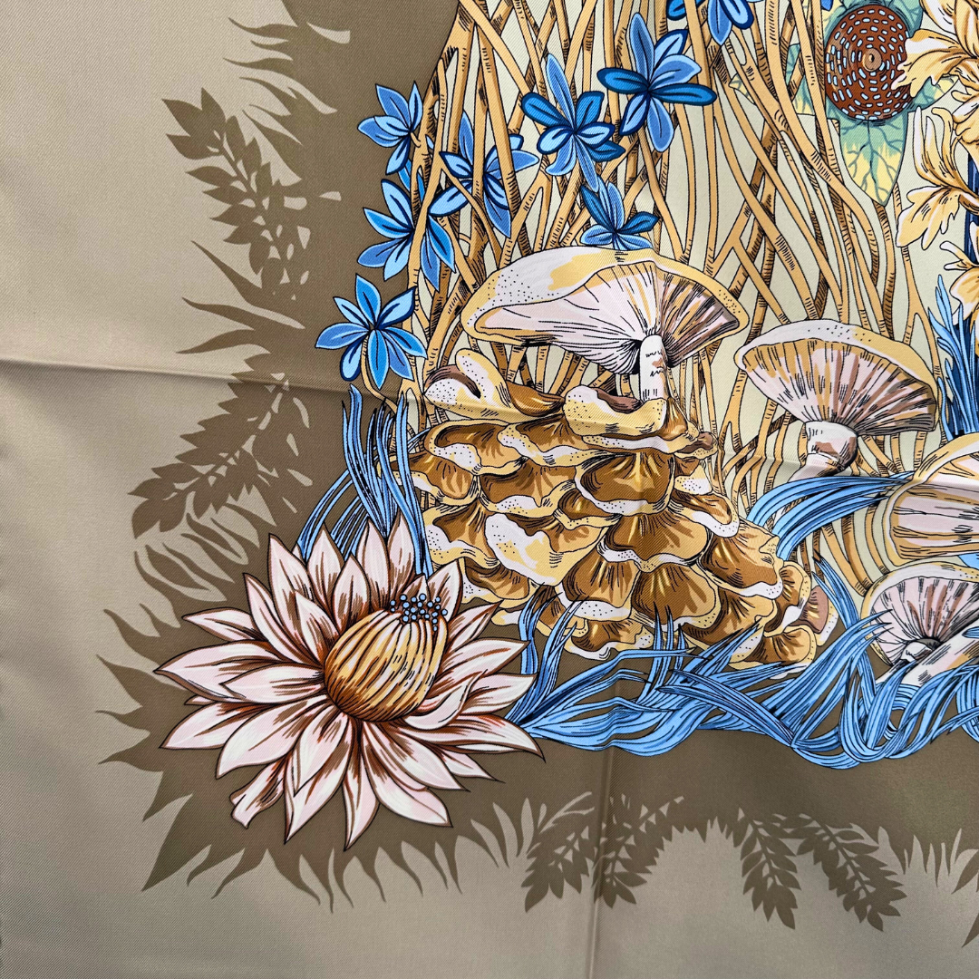 Hermes Scarf L'Ile Deserte by Annie Faivre