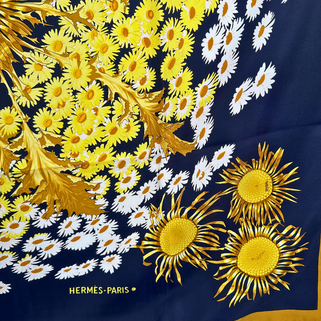 Fleurs et Carlines Hermes Scarf by Rybaltchenko