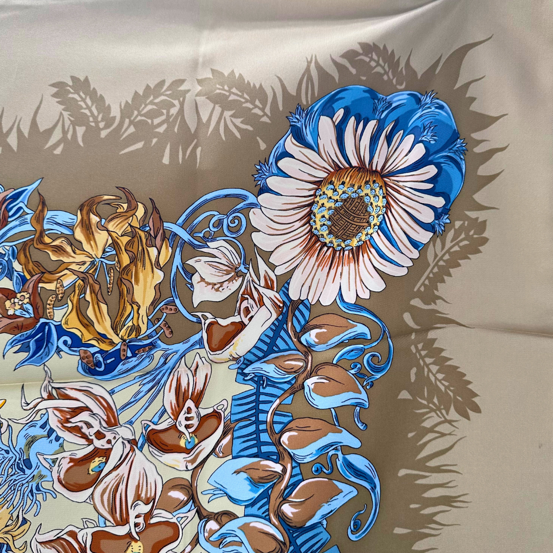 Hermes Scarf L'Ile Deserte by Annie Faivre