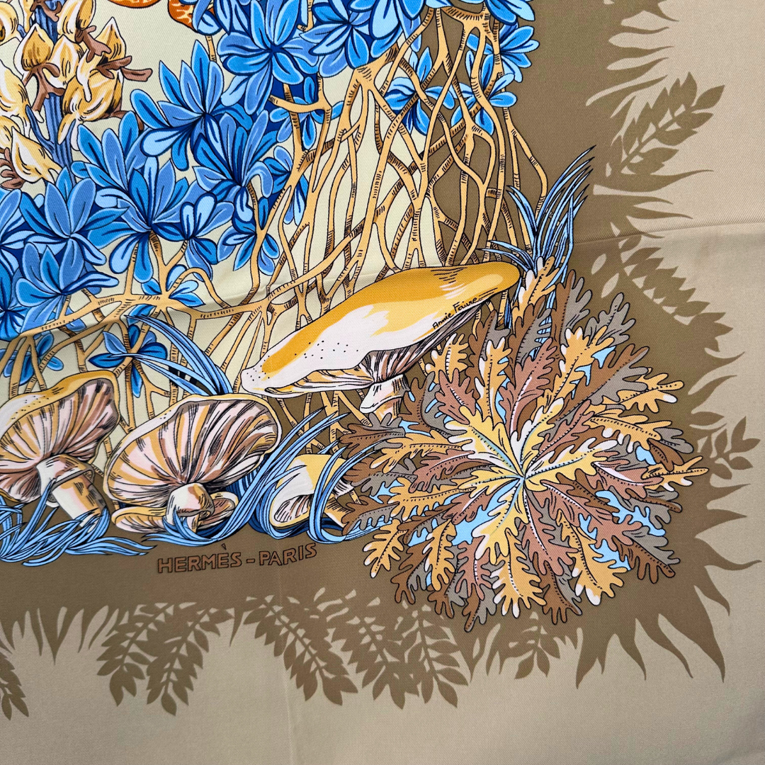 Hermes Scarf L'Ile Deserte by Annie Faivre