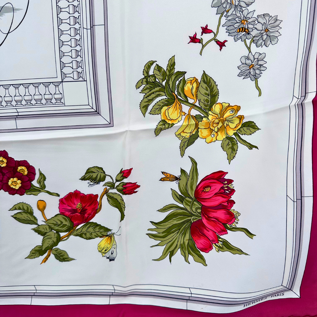 Hermes Silk Scarf Quai aux Fleurs by Hugo Grygkar