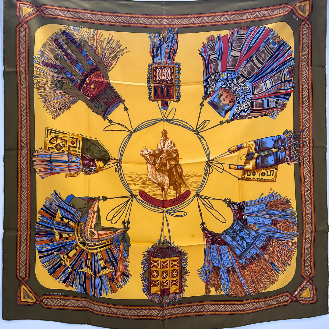 Cuirs du Desert Hermes Scarf by Francoise De la Perriere