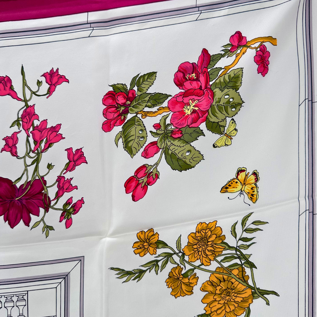 Hermes Silk Scarf Quai aux Fleurs by Hugo Grygkar