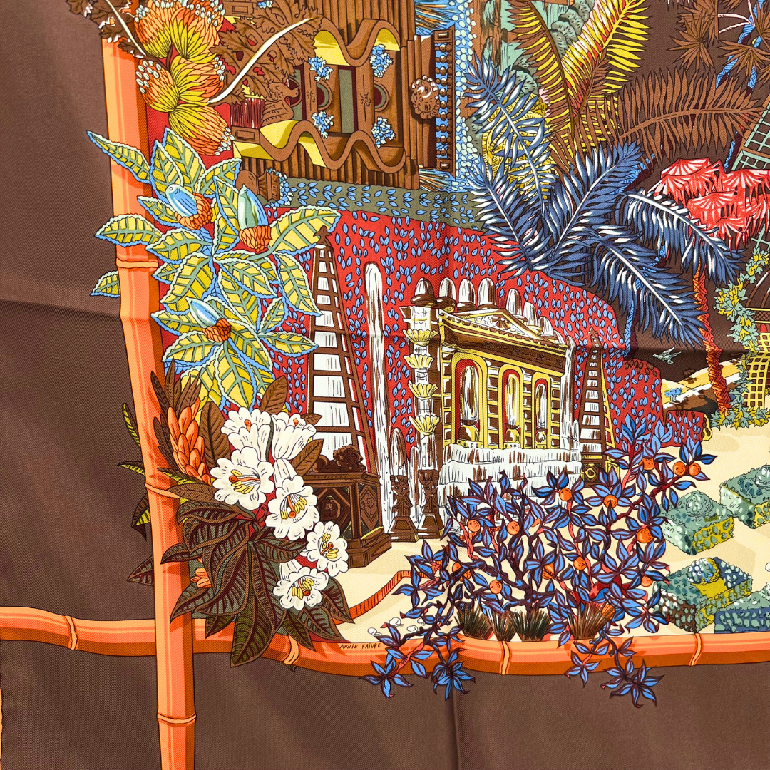 Jardins d'Hiver Hermes Scarf by Annie Faivre