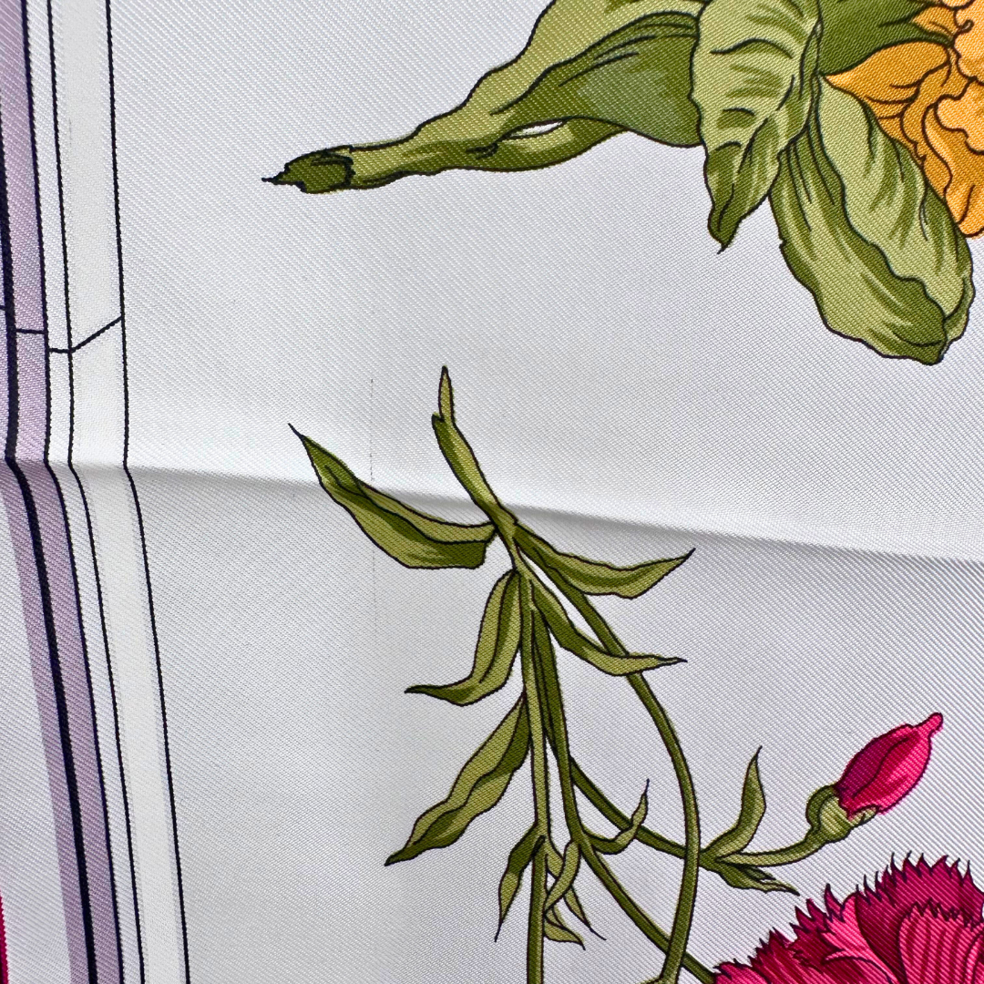 Hermes Silk Scarf Quai aux Fleurs by Hugo Grygkar