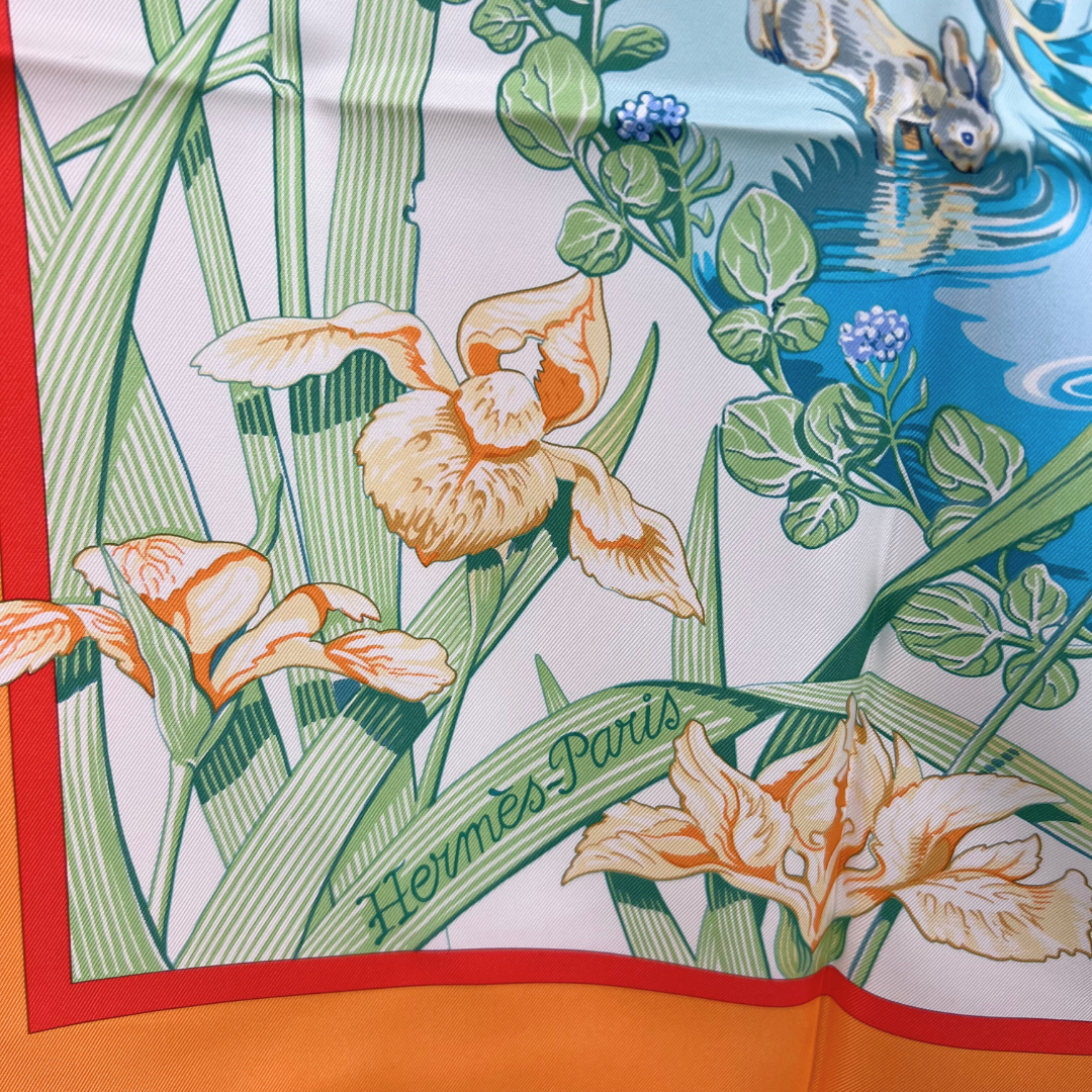 Hermes Au Bord de L'Eau Scarf