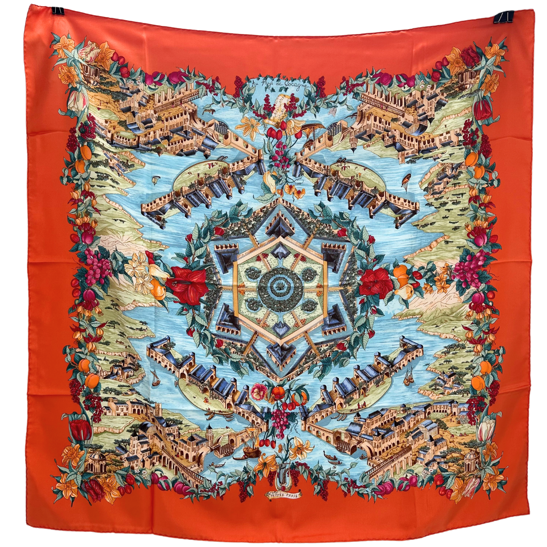 Au Pays de Cocagne Hermes Scarf by Zoe Pauwels