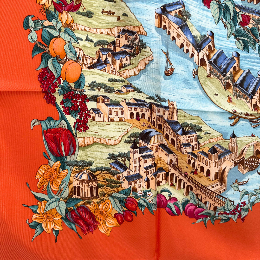 Au Pays de Cocagne Hermes Scarf by Zoe Pauwels