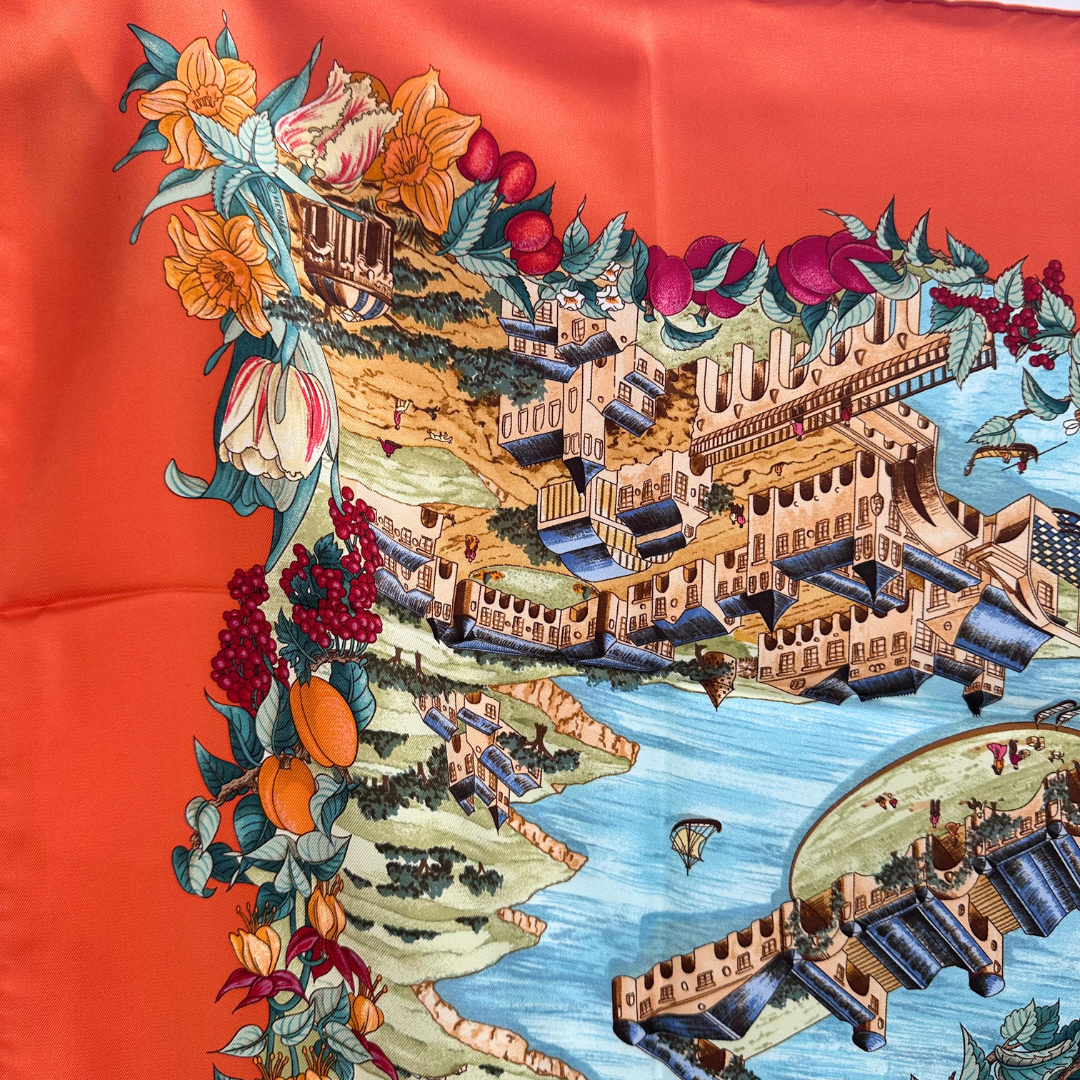 Au Pays de Cocagne Hermes Scarf by Zoe Pauwels