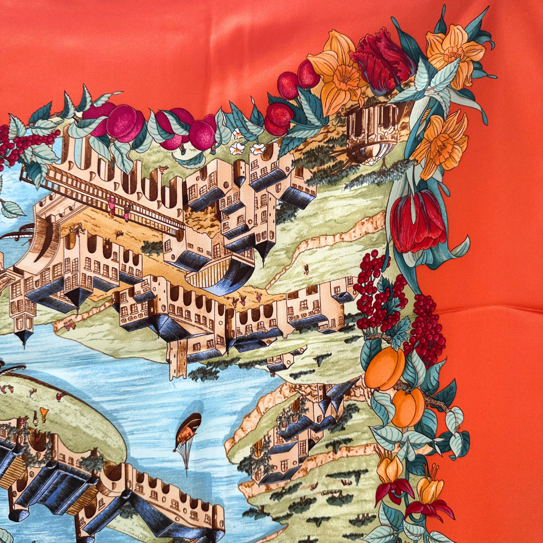 Au Pays de Cocagne Hermes Scarf by Zoe Pauwels