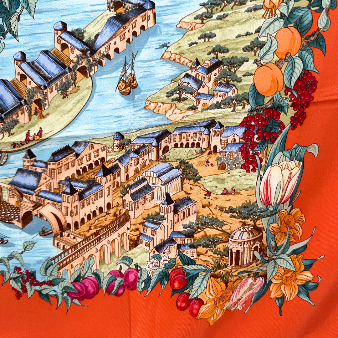 Au Pays de Cocagne Hermes Scarf by Zoe Pauwels