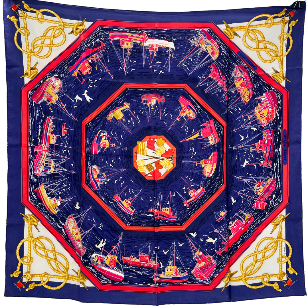 Retour de Peche Hermes Scarf by Francoise de la Perriere