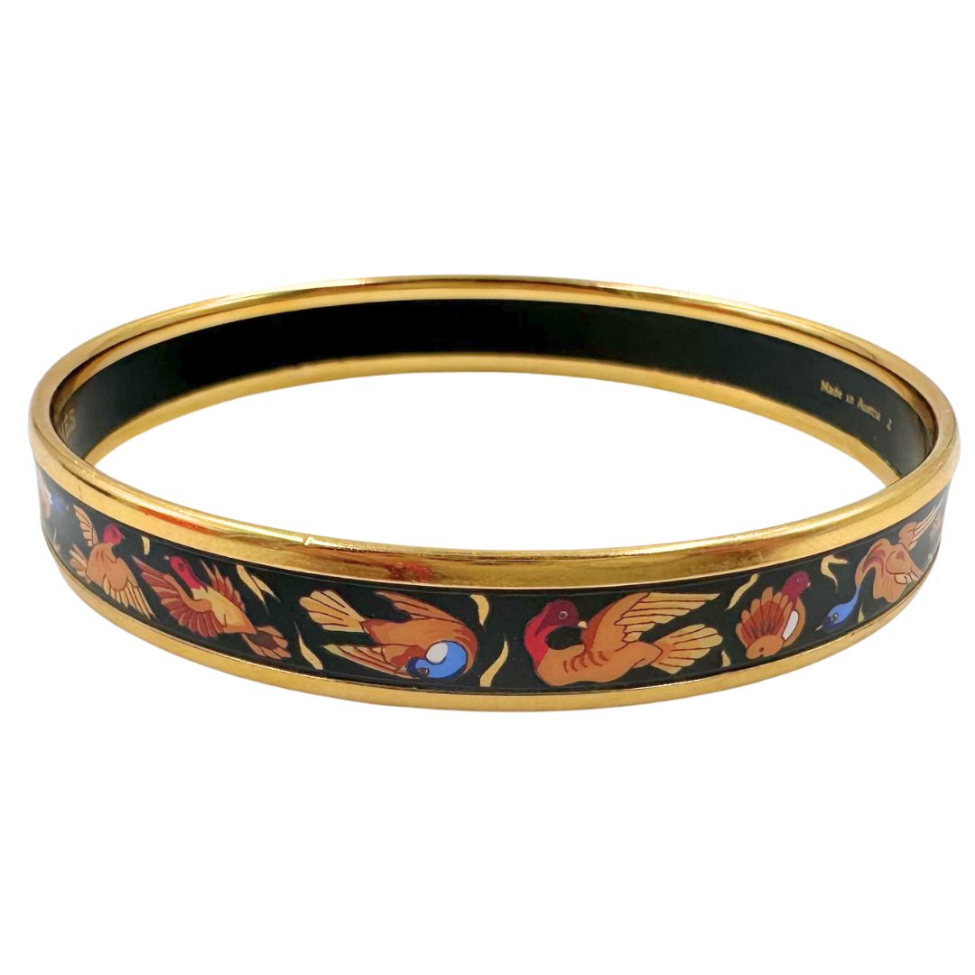 Hermes Emaille PM Narrow Cloisonne Bangle