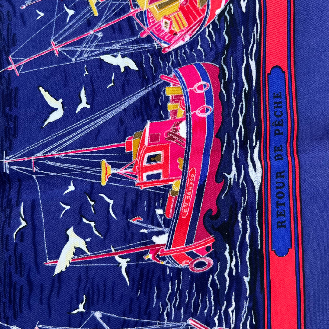 Retour de Peche Hermes Scarf by Francoise de la Perriere