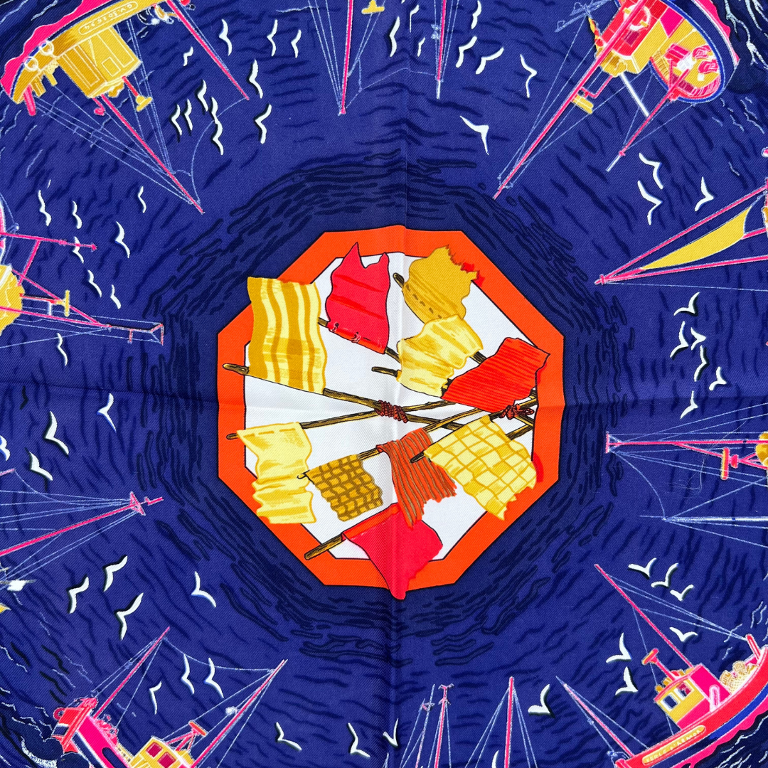 Retour de Peche Hermes Scarf by Francoise de la Perriere