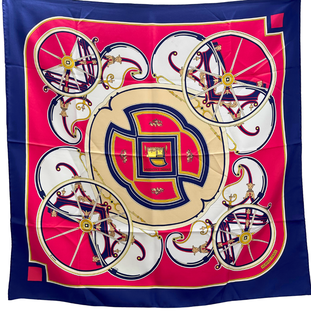 Hermes Scarf Washington's Carriage by Caty Latham