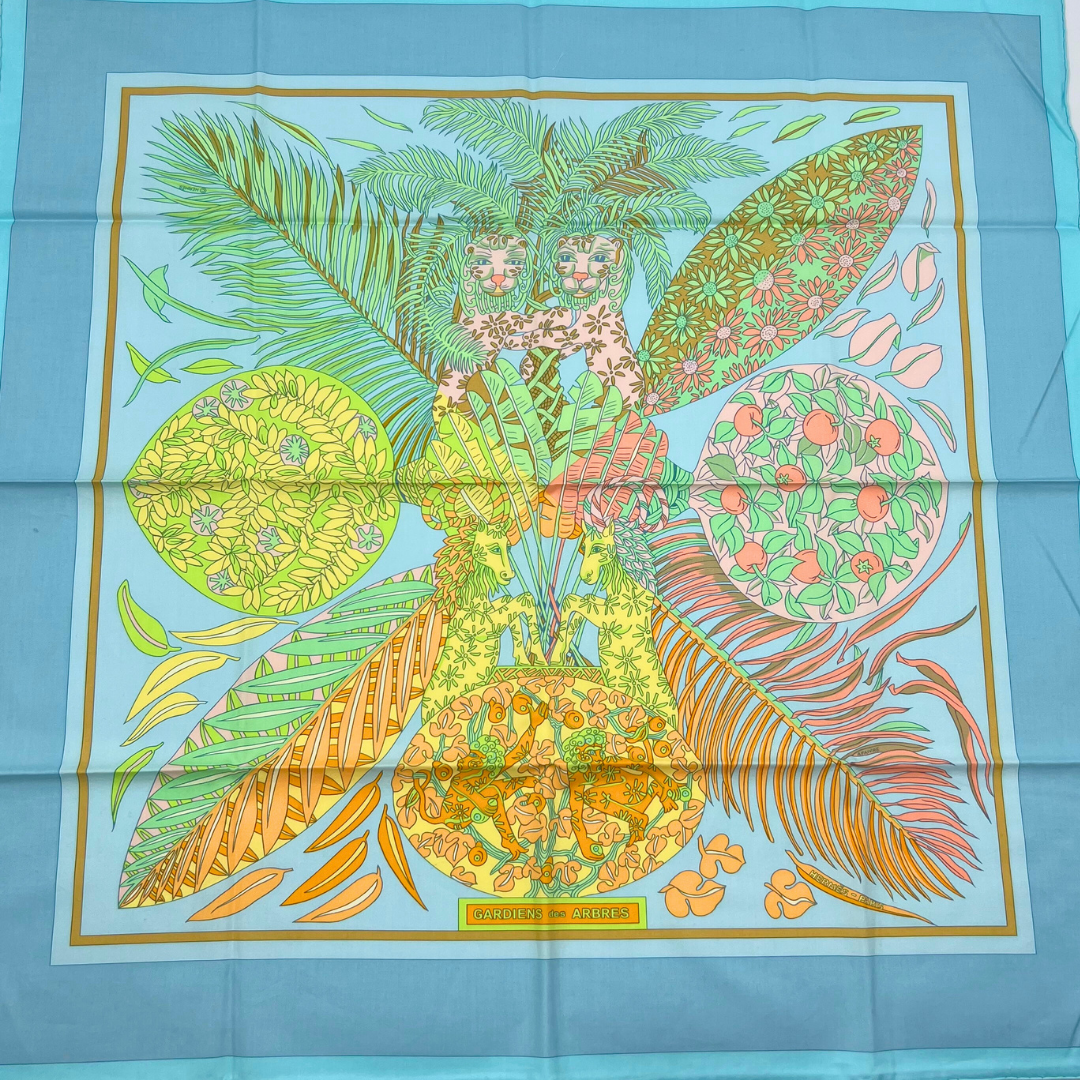 Hermes Scarf Gardiens des Arbres by Annie Faivre