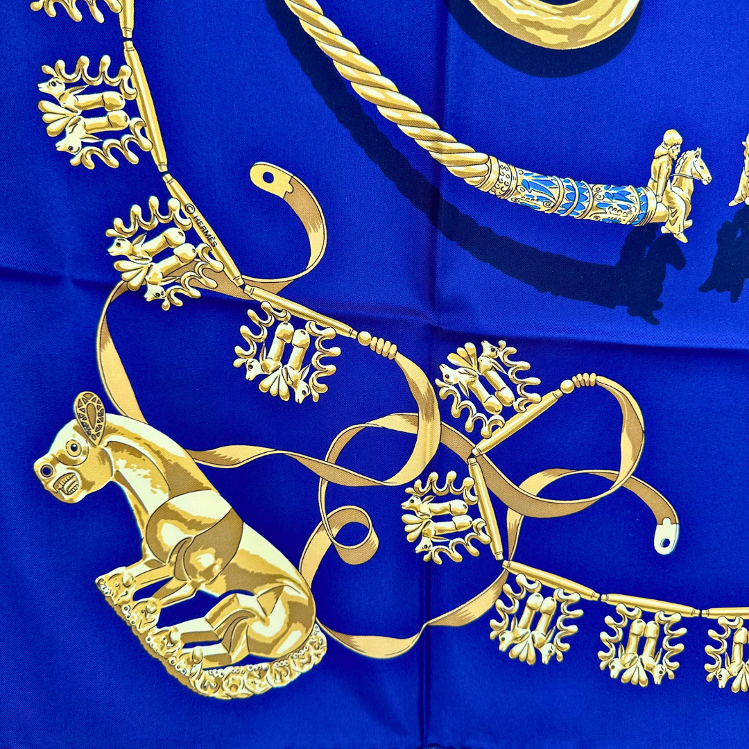 Hermes Silk Scarf Les Cavaliers D'Or by Vladimir Rybaltchenko