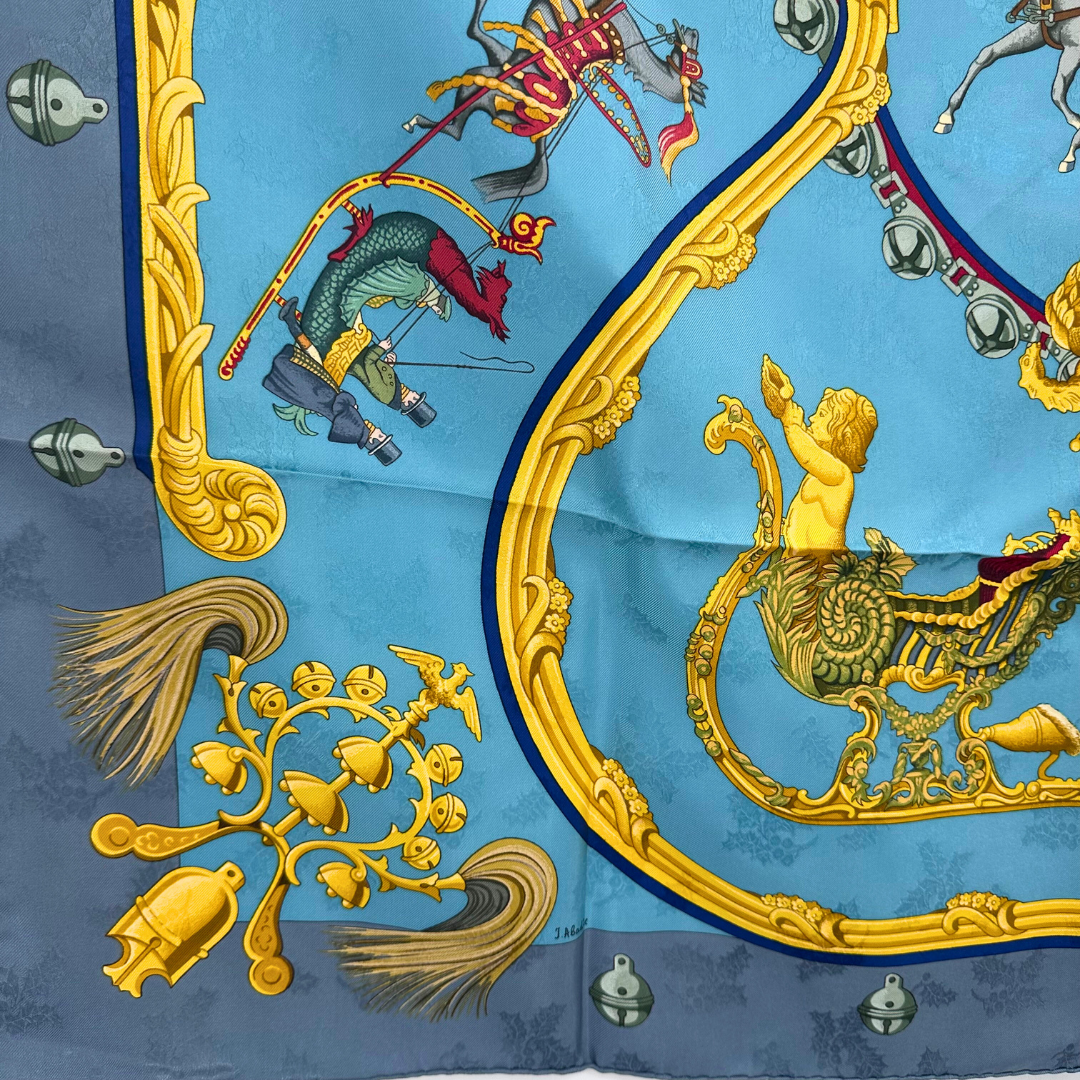 Plumes et Grelots Hermes Silk Scarf by Julia Abadi