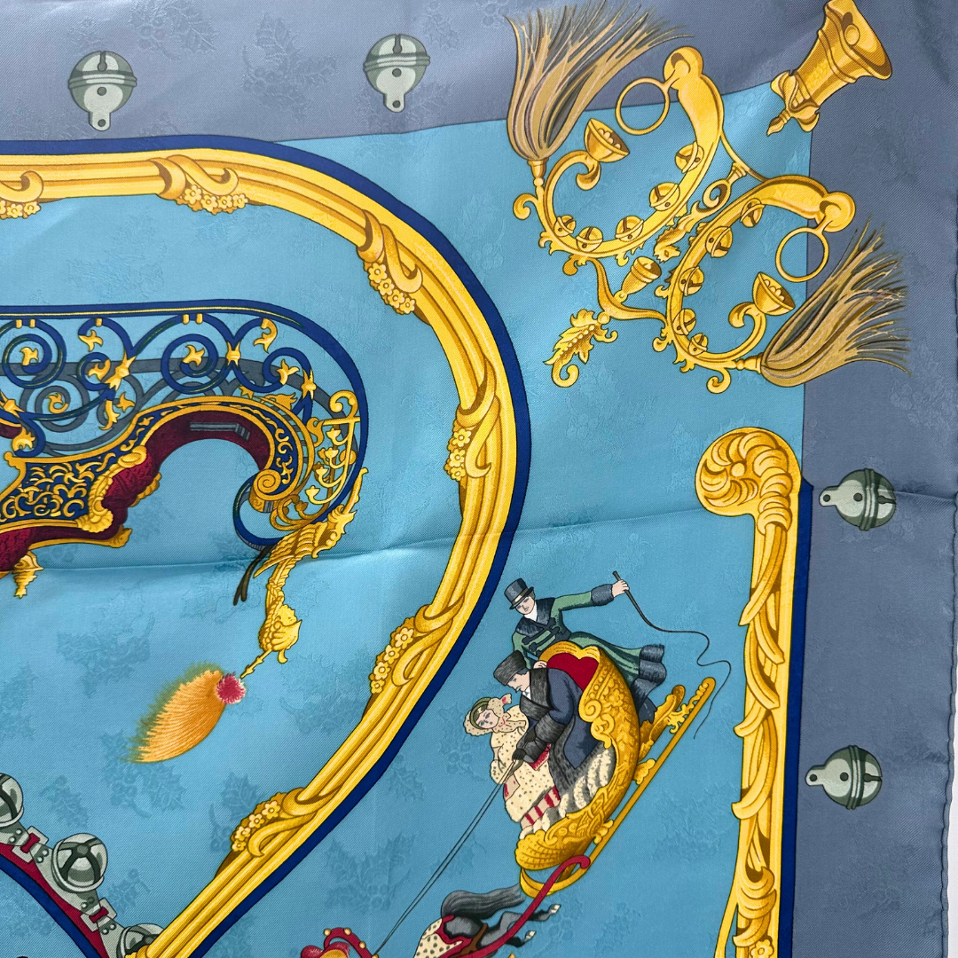 Plumes et Grelots Hermes Silk Scarf by Julia Abadi