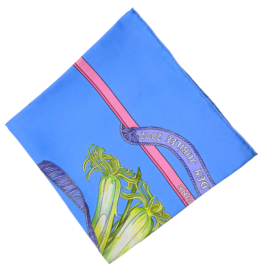 Hermes Bleu Myosotis Scarf