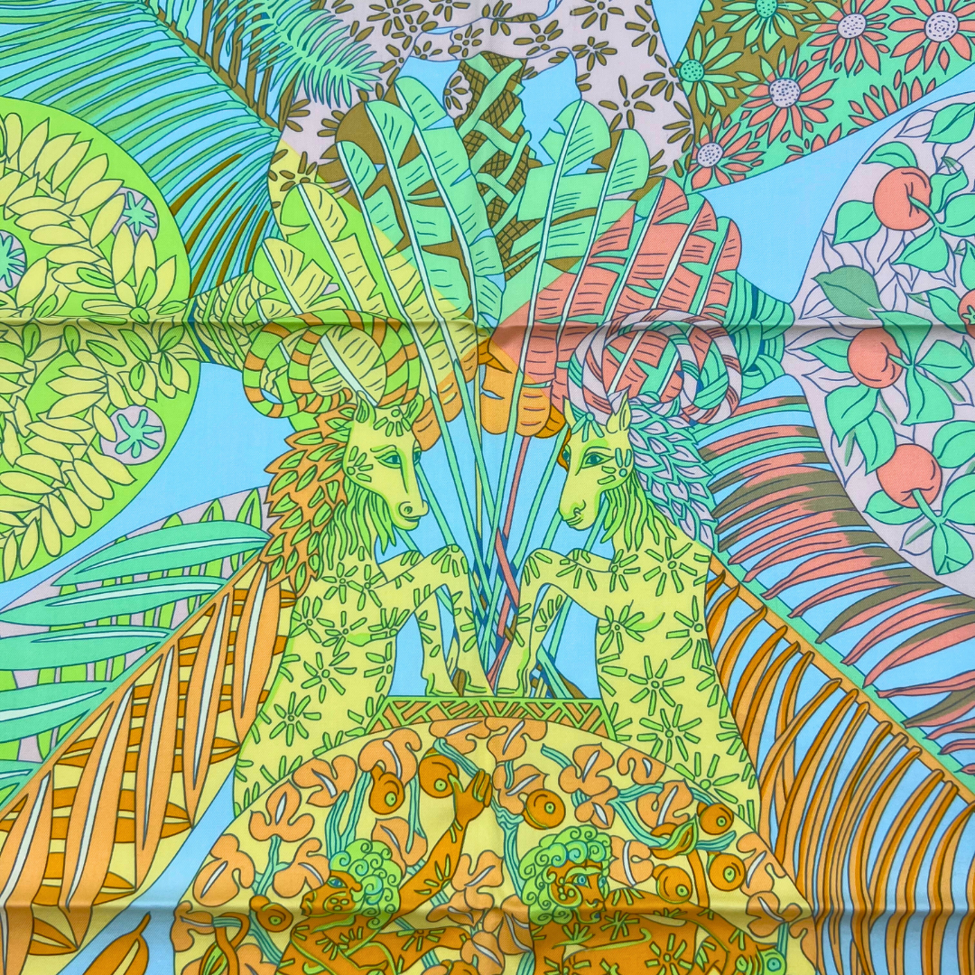 Hermes Scarf Gardiens des Arbres by Annie Faivre