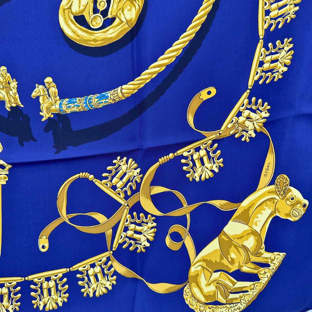 Hermes Silk Scarf Les Cavaliers D'Or by Vladimir Rybaltchenko