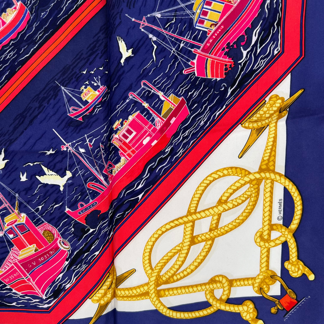 Retour de Peche Hermes Scarf by Francoise de la Perriere