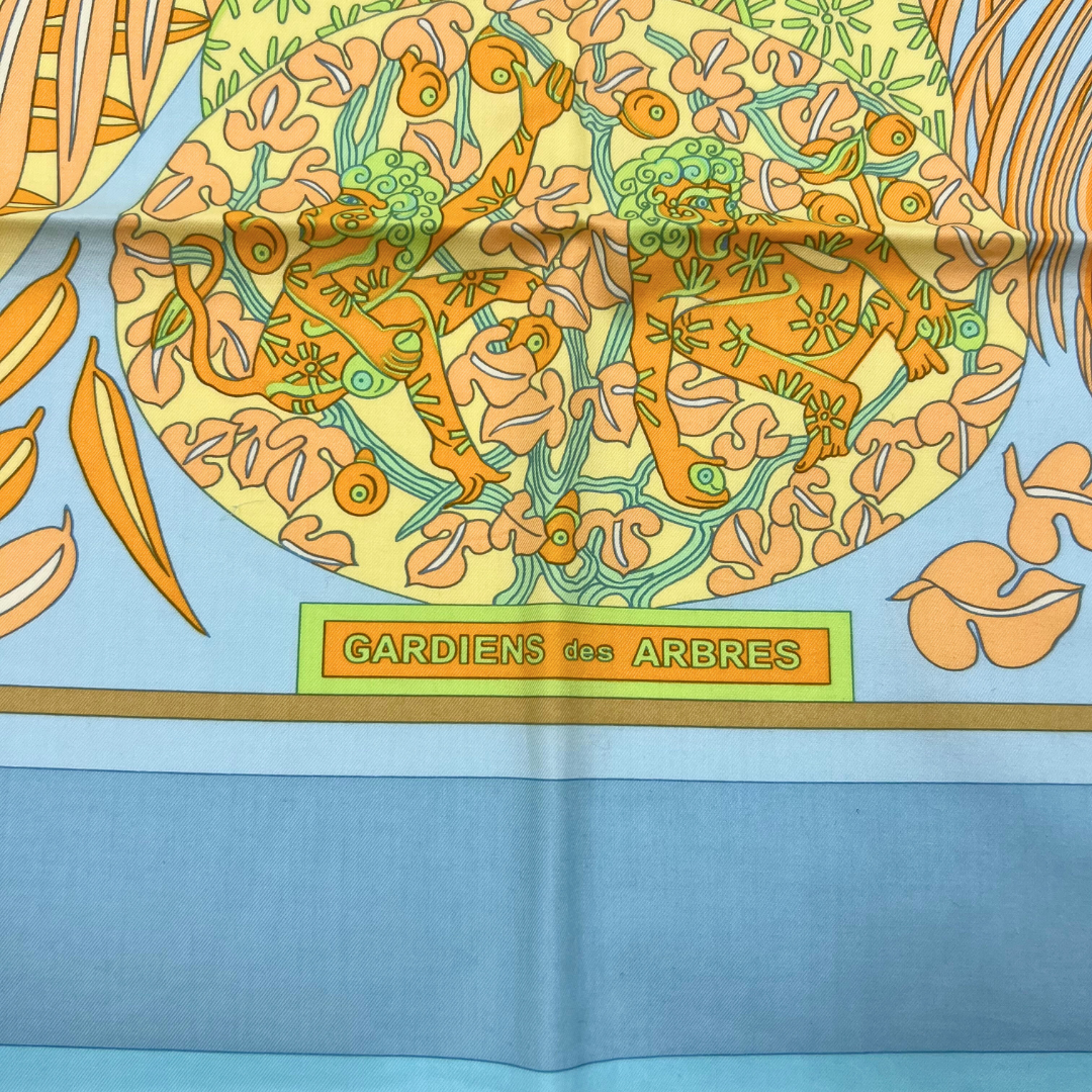 Hermes Scarf Gardiens des Arbres by Annie Faivre