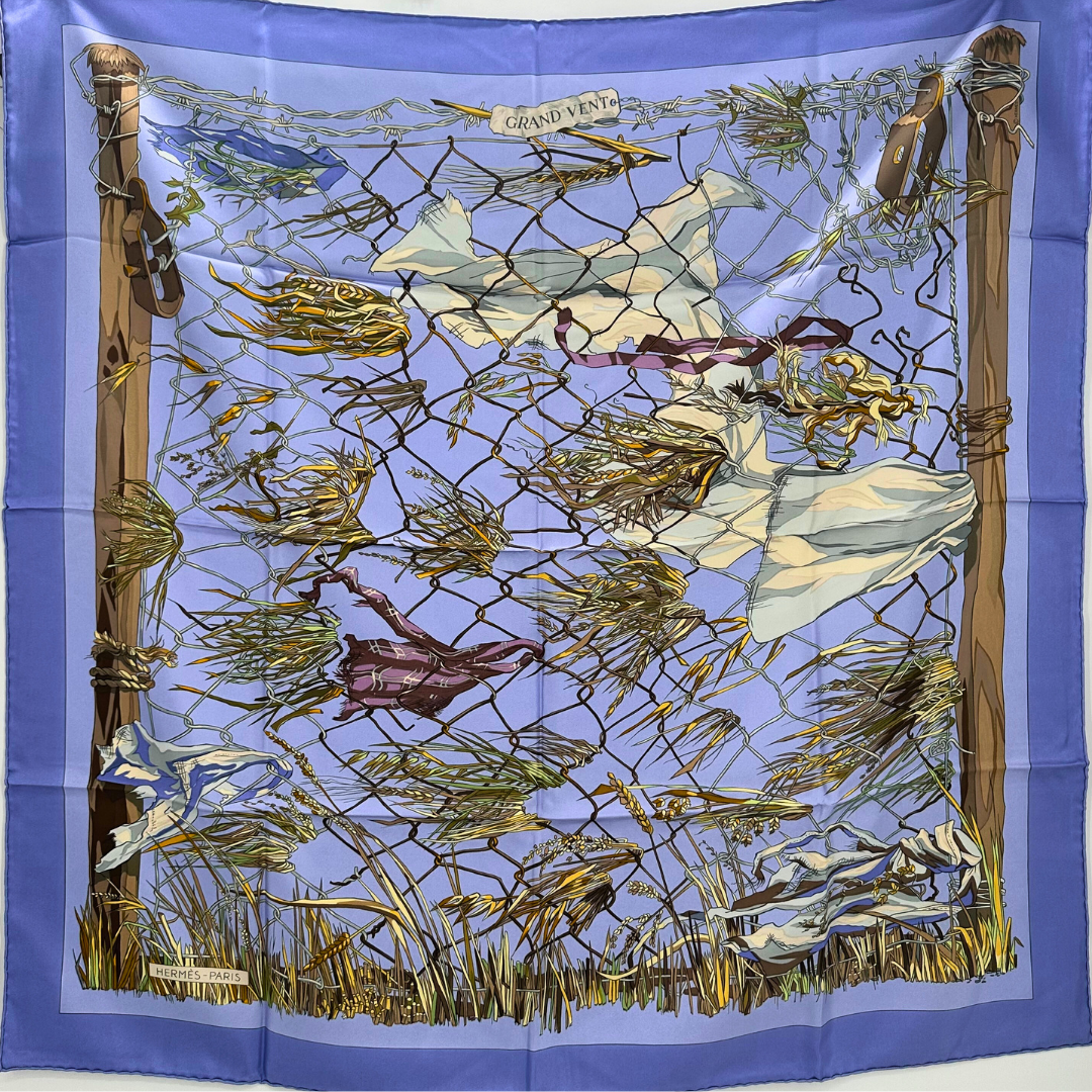 Grand Vent Hermes Silk Scarf