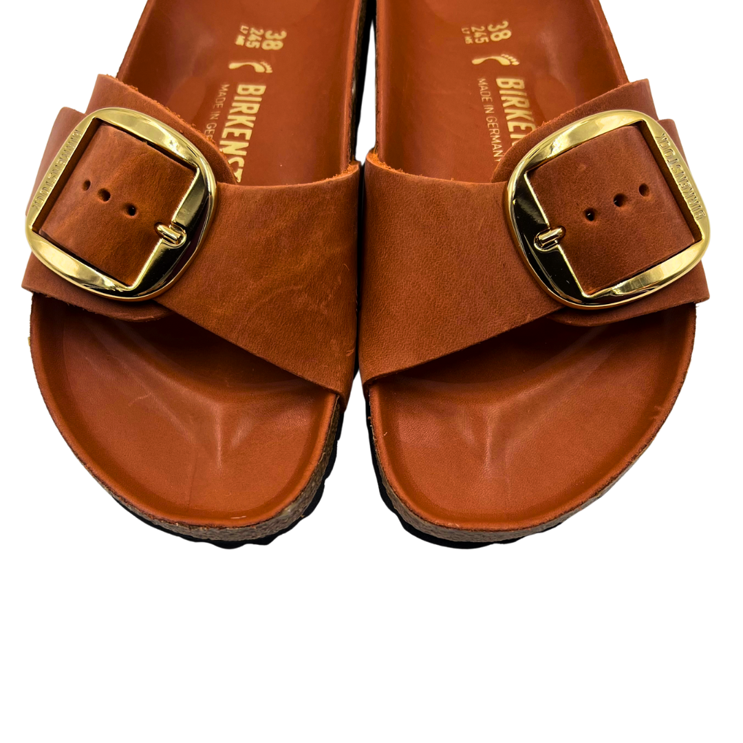 Birkenstock Burnt Orange Leather Flats