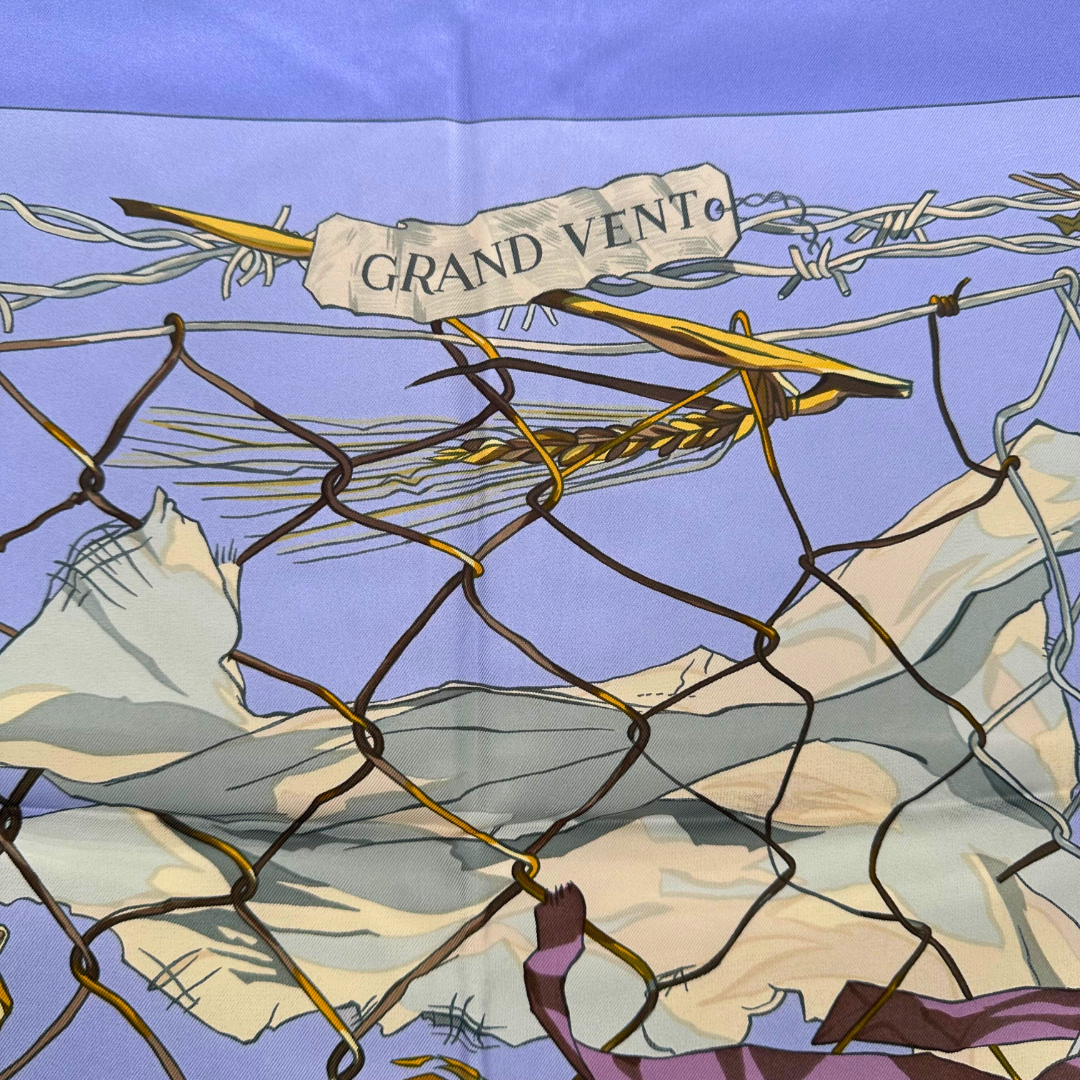 Grand Vent Hermes Silk Scarf