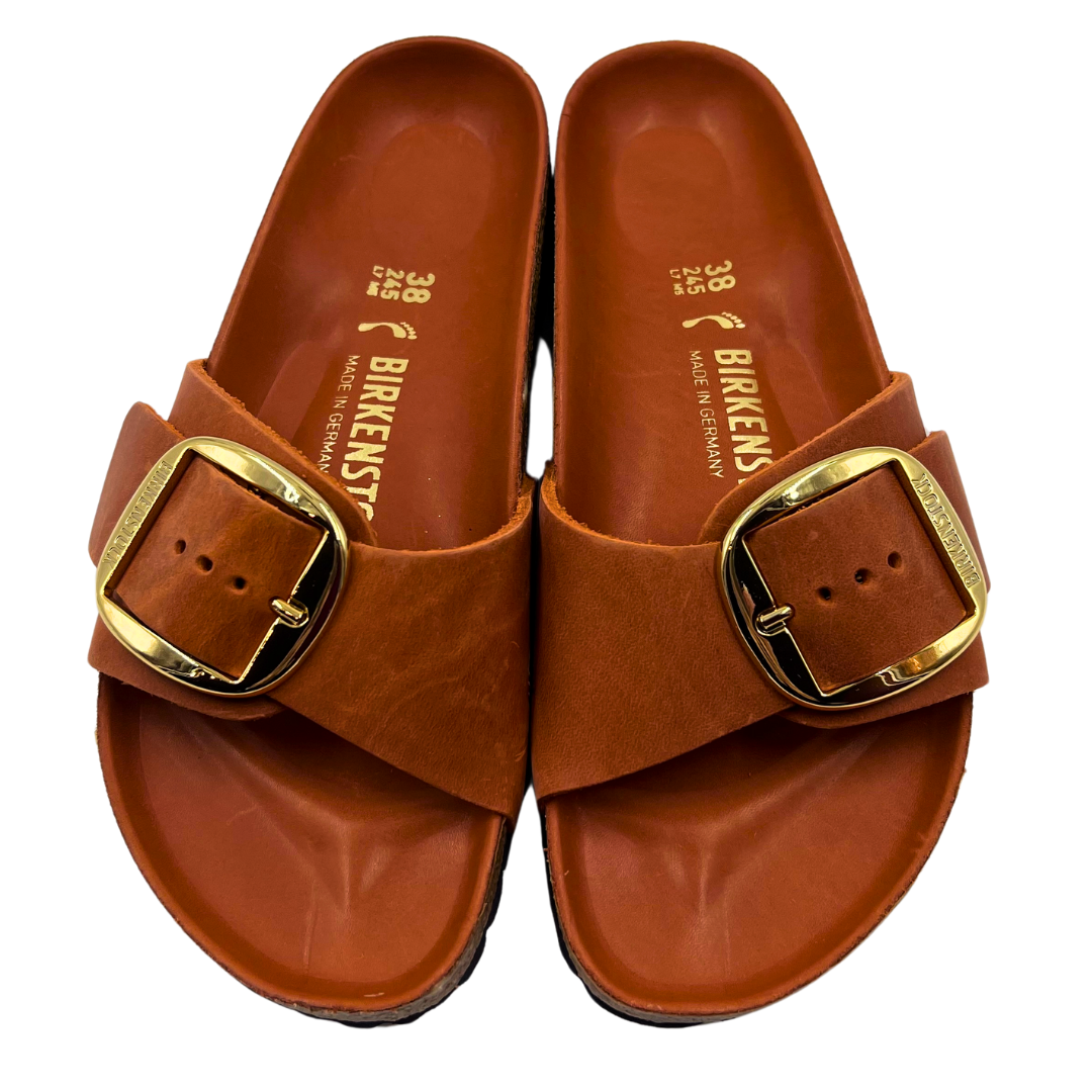 Birkenstock Burnt Orange Leather Flats