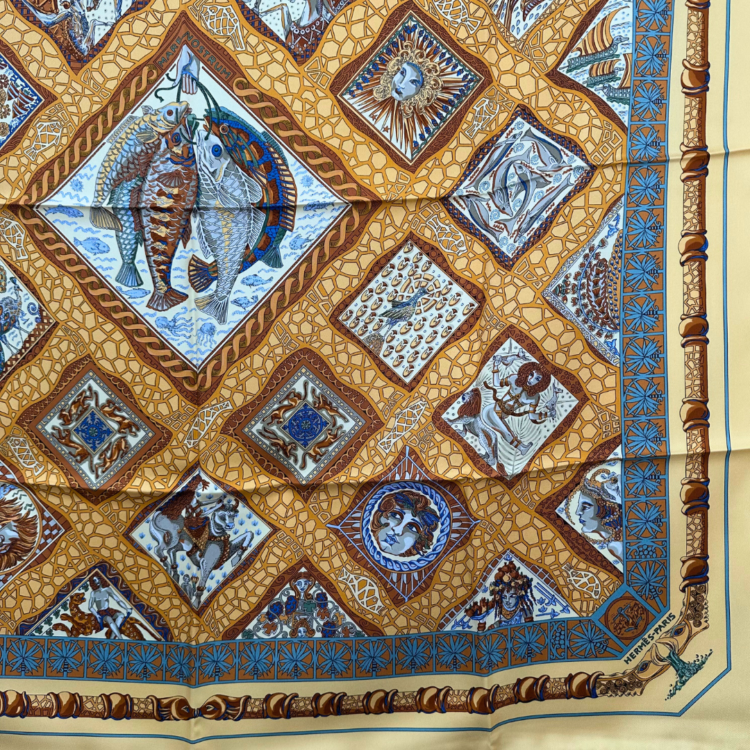 Hermes Scarf Mare Nostrum by Annie Faivre