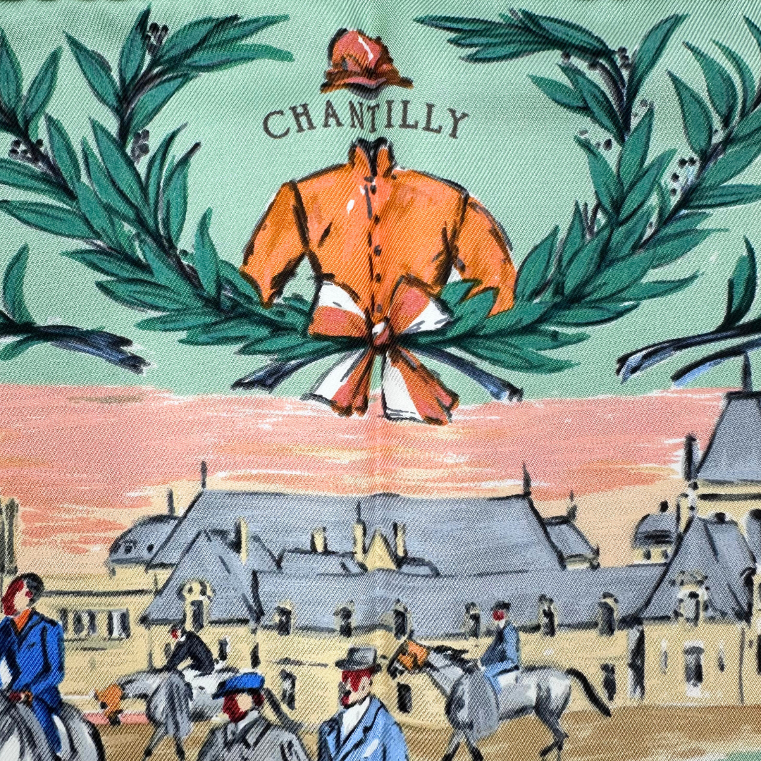 Hermes Champ De Courses A Chantilly Scarf