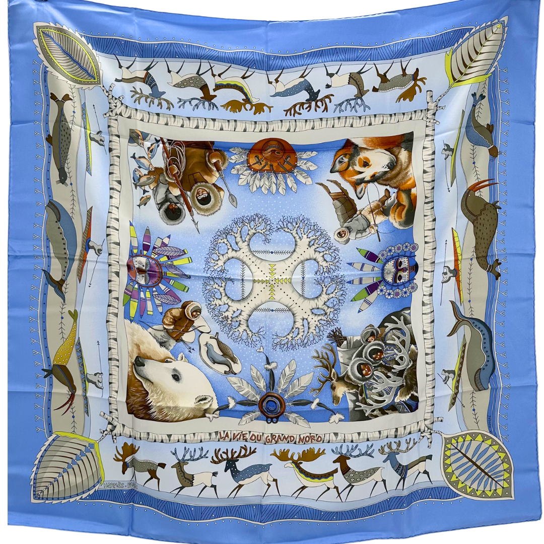 Hermes La Vie Du Grand Nord Scarf